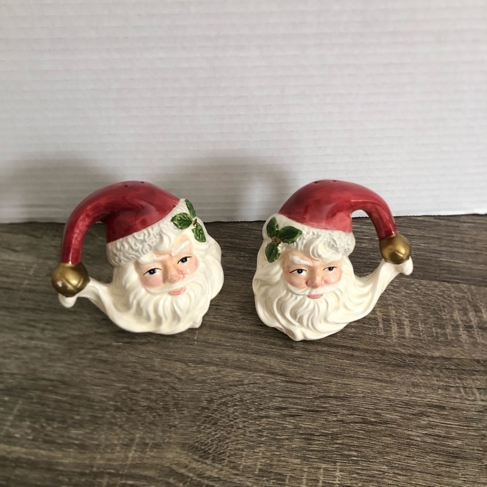 Vtg Fitz & Floyd Santa S&P Shakers
